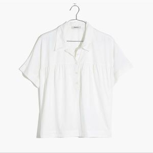 Madewell shirred yoke white blouse, NEW with tags, Size 3X